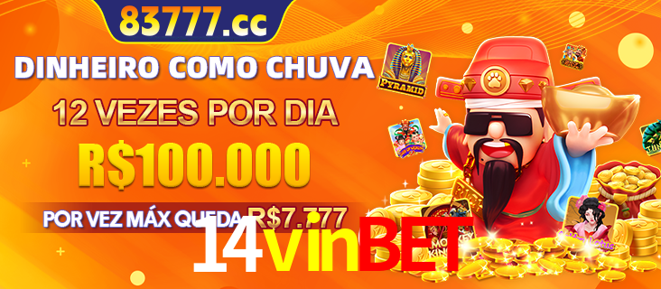 Banner do programa de recompensas Recomende para amigos do 14vinbet, detalhando os bônus por convidar amigos, com prêmios que chegam a R$288.888.